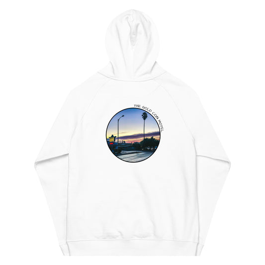 Eco raglan hoodie - Gold Coin Motel